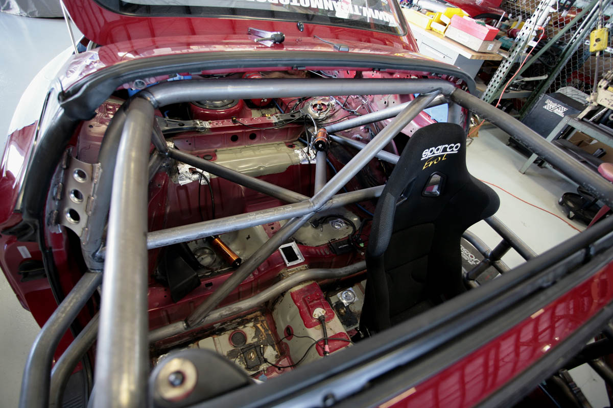 Pics of the Grand-Am Spec Roll Cage going in my Supra.
